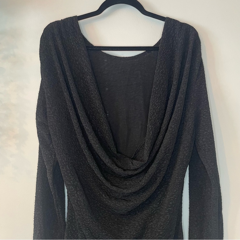 SHEIN Elegant Black Backless Dress